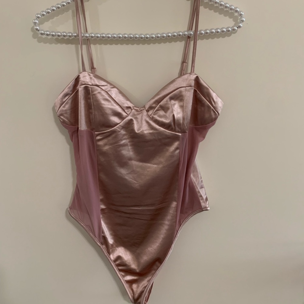 Pretty little thing pink thong body suit